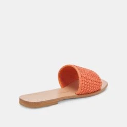 BELLE SANDALS ORANGE RAFFIA 11 BELLE SANDALS ORANGE RAFFIA -Modish Shoe DOLCEVITA SANDALS BELLE CORALRAFFIA 03
