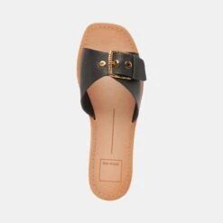 CABANA SANDALS BLACK LEATHER -Modish Shoe DOLCEVITA SANDALS CABANA BLACKLEATHER 06