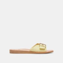 CABANA SANDALS LEMON CREAM LEATHER