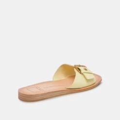 CABANA SANDALS LEMON CREAM LEATHER -Modish Shoe DOLCEVITA SANDALS CABANA LEMONCREAMLEATHER 03