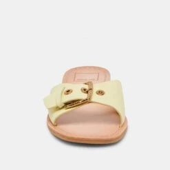 CABANA SANDALS LEMON CREAM LEATHER -Modish Shoe DOLCEVITA SANDALS CABANA LEMONCREAMLEATHER 04
