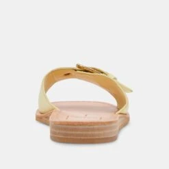 CABANA SANDALS LEMON CREAM LEATHER -Modish Shoe DOLCEVITA SANDALS CABANA LEMONCREAMLEATHER 05