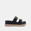 CANYON SANDALS BLACK LEATHER