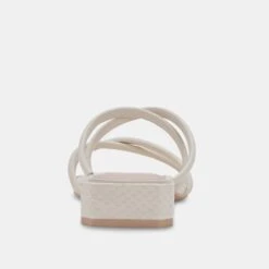 HAPI SANDALS IVORY LEATHER -Modish Shoe DOLCEVITA SANDALS HAPI IVORYEMBOSSEDSTELLA 05