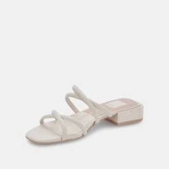 HAPI SANDALS IVORY LEATHER -Modish Shoe DOLCEVITA SANDALS HAPI IVORYEMBOSSEDSTELLA 08