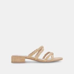 HAPI WIDE SANDALS LT NATURAL RAFFIA