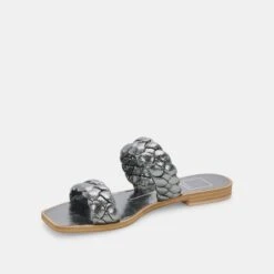 INDY SANDALS GRAPHITE METALLIC STELLA -Modish Shoe DOLCEVITA SANDALS INDY GRAPHITECRACKLEDSTELLA 08