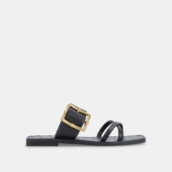 LOWYN SANDALS BLACK LEATHER