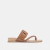 PERRIS SANDALS CAFE EMBOSSED LEATHER