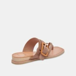 PERRIS SANDALS CAFE EMBOSSED LEATHER -Modish Shoe DOLCEVITA SANDALS PERRIS CAFEEMBOSSEDLEATHER 03