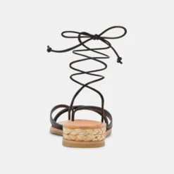 PRAX SANDALS BLACK LEATHER -Modish Shoe DOLCEVITA SANDALS PRAX BLACKLEATHER 05