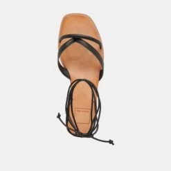PRAX SANDALS BLACK LEATHER -Modish Shoe DOLCEVITA SANDALS PRAX BLACKLEATHER 06