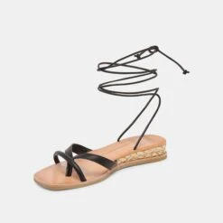 PRAX SANDALS BLACK LEATHER -Modish Shoe DOLCEVITA SANDALS PRAX BLACKLEATHER 08