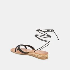 PRAX SANDALS BLACK LEATHER -Modish Shoe DOLCEVITA SANDALS PRAX BLACKLEATHER 09