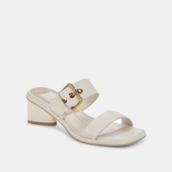 RIVA SANDALS IVORY LEATHER -Modish Shoe DOLCEVITA SANDALS RIVA IVORYLEATHER 01