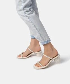 RIYA STUDDED WIDE SANDALS OFF WHITE LEATHER -Modish Shoe DOLCEVITA SANDALS RIYA OFF WHITE STUDDEDLEATHER ONFOOT 2 45394217 8833 4633 8140 510ff944925a