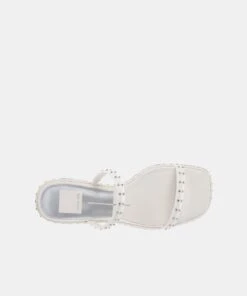 RIYA STUDDED WIDE SANDALS OFF WHITE LEATHER -Modish Shoe DOLCEVITA SANDALS RIYA OFF WHITE STUDDEDLEATHER TOP preview maxWidth 2000 maxHeight 2000