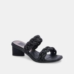 RONIN RHINESTONE SANDALS BLACK RHINESTONE -Modish Shoe DOLCEVITA SANDALS RONINRHINESTONE BLACKRHINESTONE 01