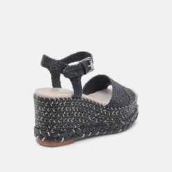 TIAGO WEDGES BLACK RAFFIA 11 TIAGO WEDGES BLACK RAFFIA -Modish Shoe DOLCEVITA SANDALS TIAGO BLACKRAFFIA 03