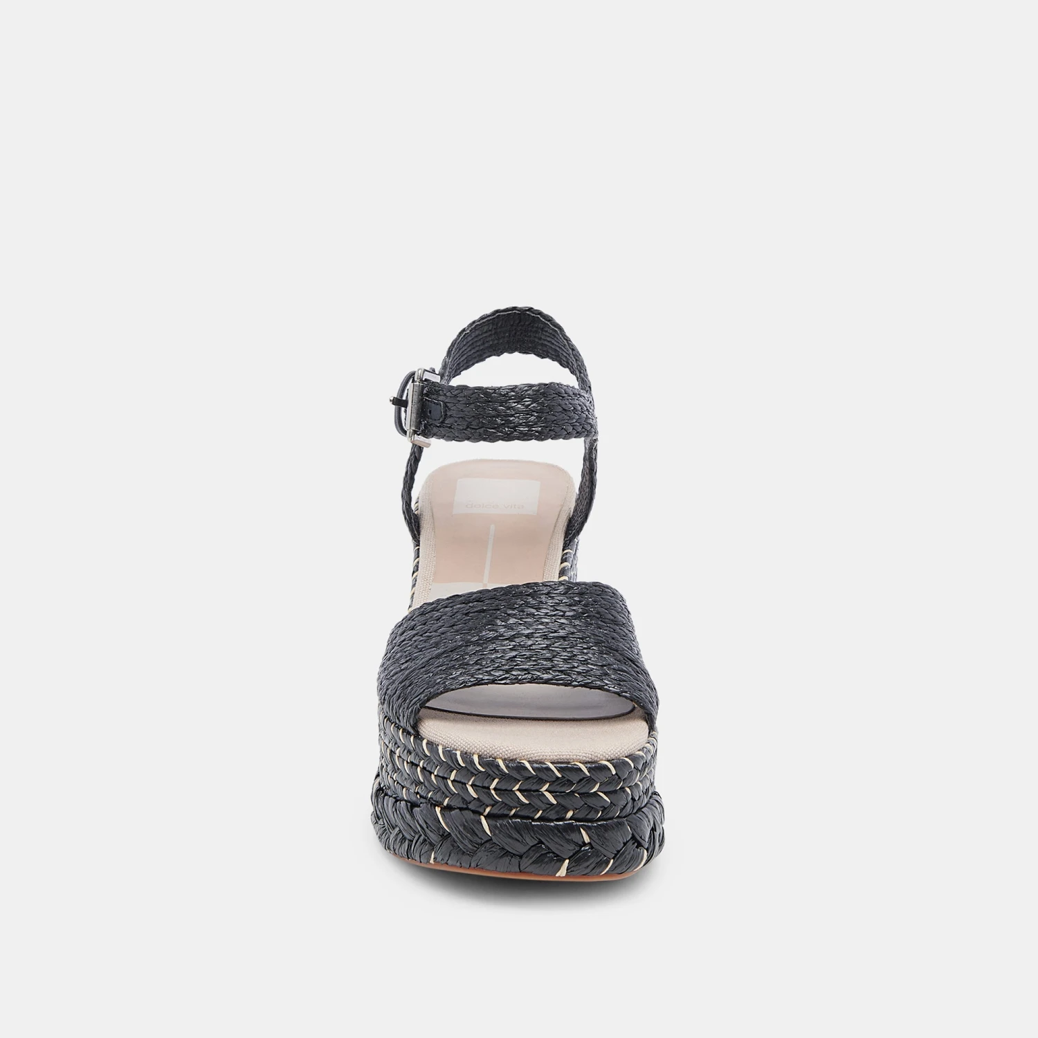 TIAGO WEDGES BLACK RAFFIA 6 TIAGO WEDGES BLACK RAFFIA - Image 6