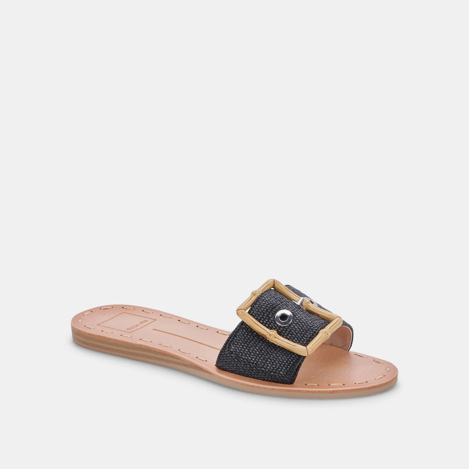 DASA SANDALS BLACK RAFFIA 3 DASA SANDALS BLACK RAFFIA - Image 3