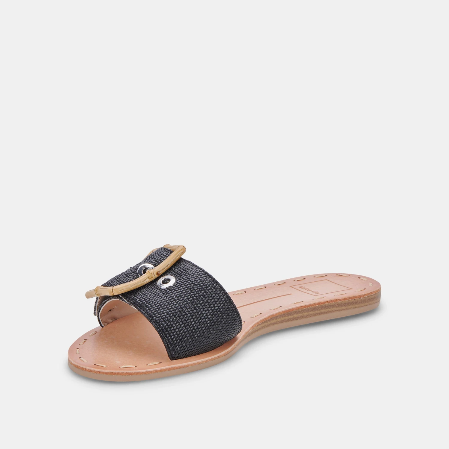DASA SANDALS BLACK RAFFIA 5 DASA SANDALS BLACK RAFFIA - Image 5