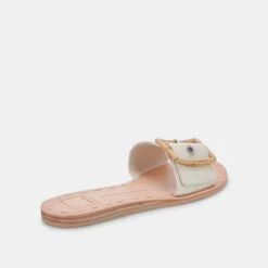 DASA SANDALS EGGSHELL EMBOSSED LEATHER 10 DASA SANDALS EGGSHELL EMBOSSED LEATHER -Modish Shoe DOLCEVITA SLIDES DASA EGGSHELLEMBOSSEDLEATHER 03