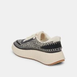 Dolce Vita DOLEN SNEAKERS WHITE BLACK WOVEN -Modish Shoe DOLCEVITA SNEAKERS DOLEN BLACKMULTIWOVEN 09