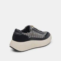 Dolce Vita DOLEN SNEAKERS BLACK MULTI WOVEN -Modish Shoe DOLCEVITA SNEAKERS DOLEN WHITE BLACKKNIT 03