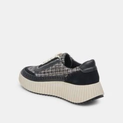 Dolce Vita DOLEN SNEAKERS BLACK MULTI WOVEN -Modish Shoe DOLCEVITA SNEAKERS DOLEN WHITE BLACKKNIT 09