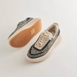Dolce Vita DOLEN SNEAKERS WHITE BLACK WOVEN -Modish Shoe DOLCEVITA SNEAKERS DOLEN WHITEBLACKKNIT 1