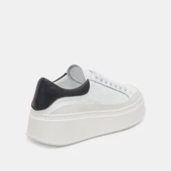 Dolce Vita WYETT SNEAKERS WHITE BLACK LEATHER -Modish Shoe DOLCEVITA SNEAKERS WYETT WHITE BLACKLEATHER 03
