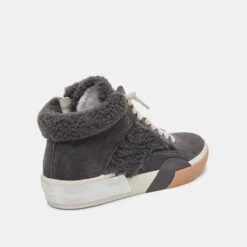 Dolce Vita ZILVIA PLUSH SNEAKERS ANTHRACITE SUEDE -Modish Shoe DOLCEVITA SNEAKERS ZILVIAPLUSH ANTHRACITESUEDE 03