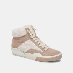 Modish Shoe -Modish Shoe DOLCEVITA SNEAKERS ZILVIAPLUSH TAUPEMULTISUEDE 01