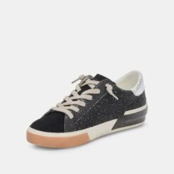 Dolce Vita ZINA CRYSTAL SNEAKERS BLACK SUEDE -Modish Shoe DOLCEVITA SNEAKERS ZINACRYSTAL BLACKSUEDE 08