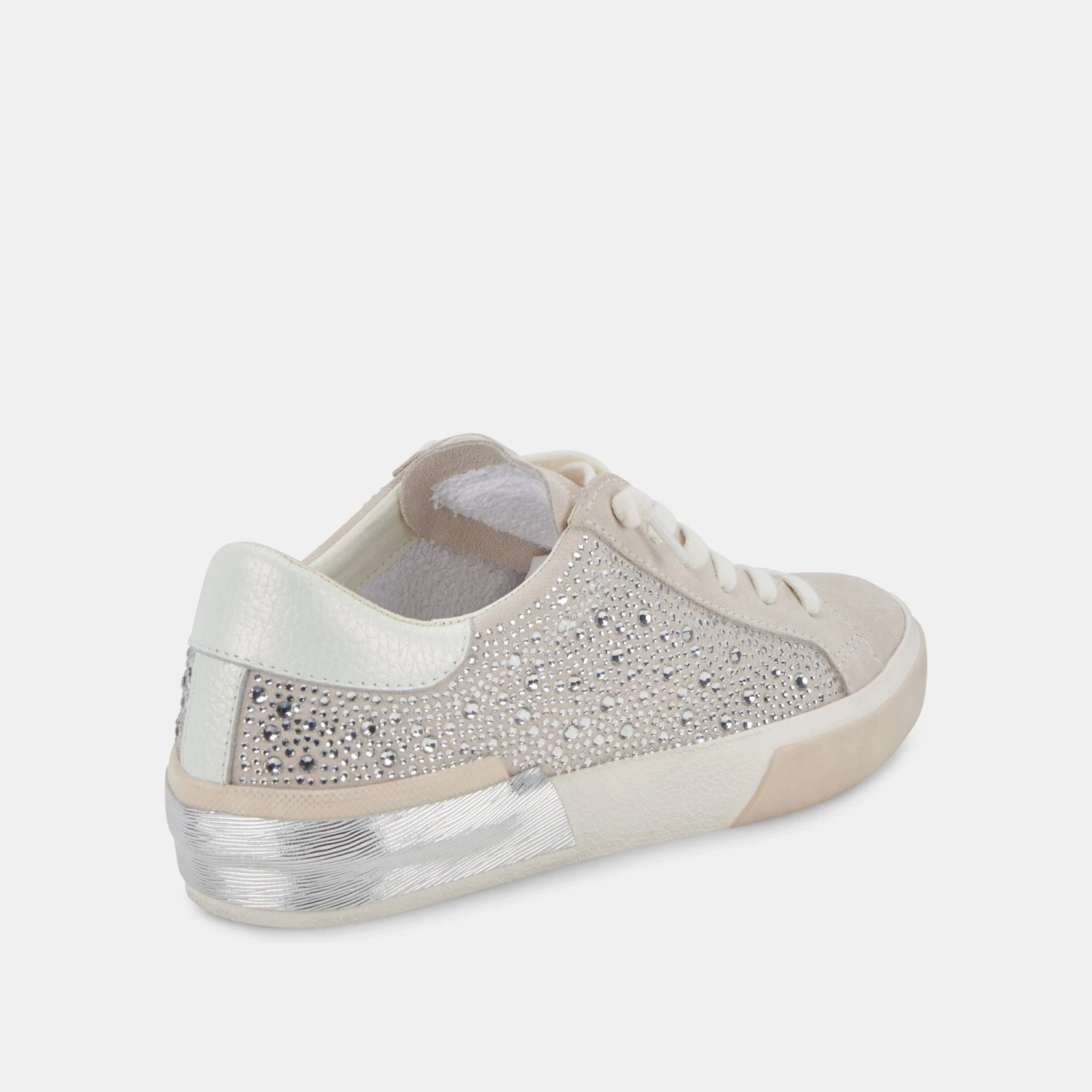 ZINA CRYSTAL SNEAKERS IVORY SUEDE 3 ZINA CRYSTAL SNEAKERS IVORY SUEDE - Image 3