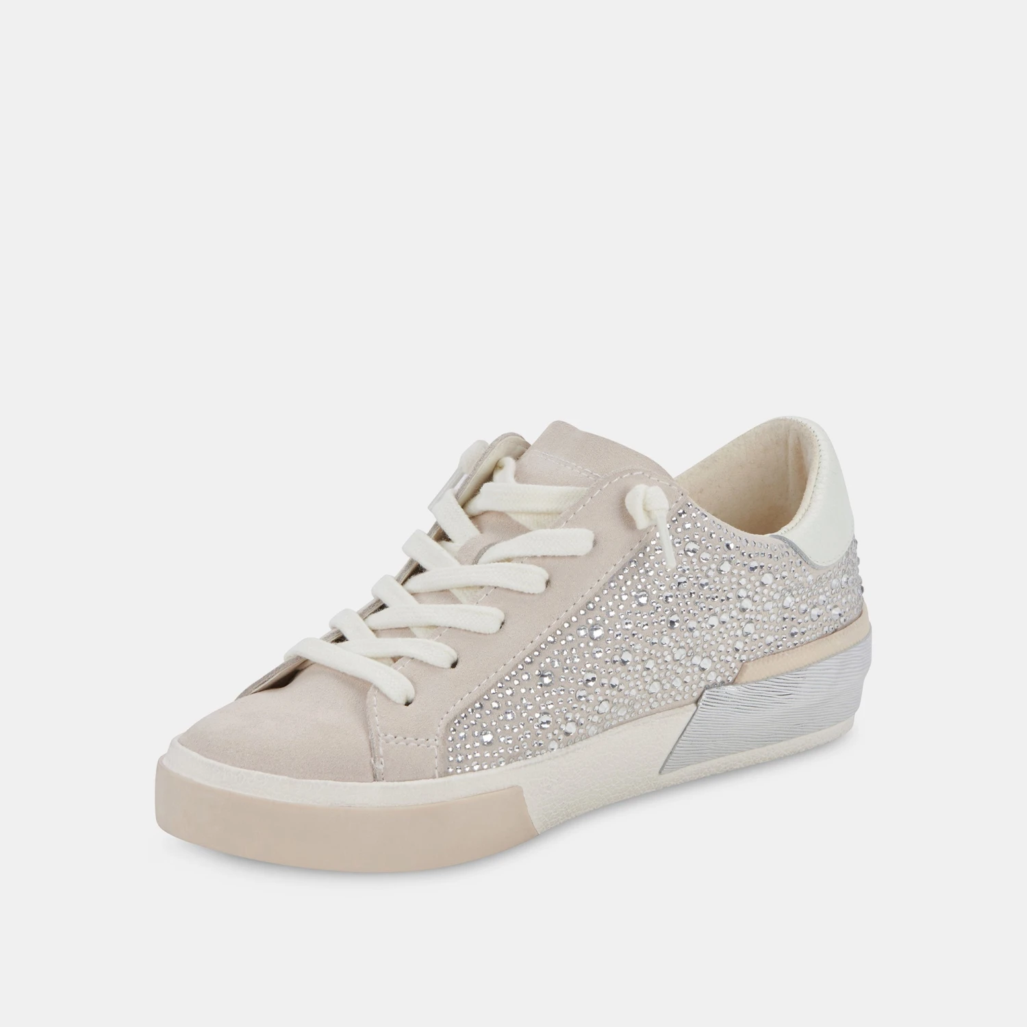 ZINA CRYSTAL SNEAKERS IVORY SUEDE 4 ZINA CRYSTAL SNEAKERS IVORY SUEDE - Image 4