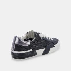 ZINA PERFORATED SNEAKERS BLACK PERFORATED LEATHER -Modish Shoe DOLCEVITA SNEAKERS ZINAPERF BLACKPERFORATEDLEATHER 03