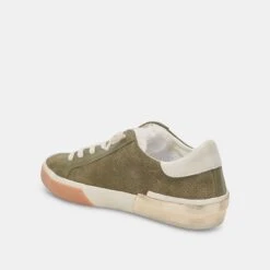 Dolce Vita ZINA PLUSH SNEAKERS MOSS PERFORATED SUEDE -Modish Shoe DOLCEVITA SNEAKERS ZINAPLUSH MOSSPERFORATEDSUEDE 08