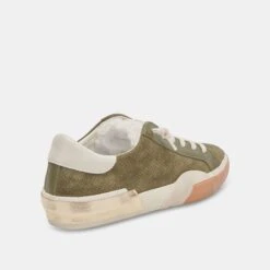 Dolce Vita ZINA PLUSH SNEAKERS MOSS PERFORATED SUEDE -Modish Shoe DOLCEVITA SNEAKERS ZINAPLUSH MOSSPERFORATEDSUEDE 09