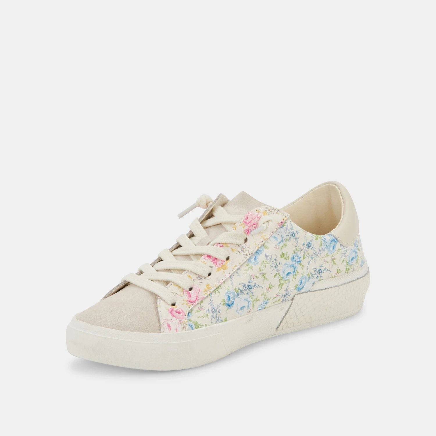 ZINA SNEAKERS BLUE FLORAL LEATHER 6 ZINA SNEAKERS BLUE FLORAL LEATHER - Image 6