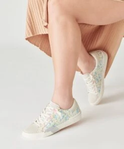 ZINA SNEAKERS BLUE FLORAL LEATHER 12 ZINA SNEAKERS BLUE FLORAL LEATHER -Modish Shoe DOLCEVITA SNEAKERS ZINA BLUEFLORALLEATHER ONFOOT 1