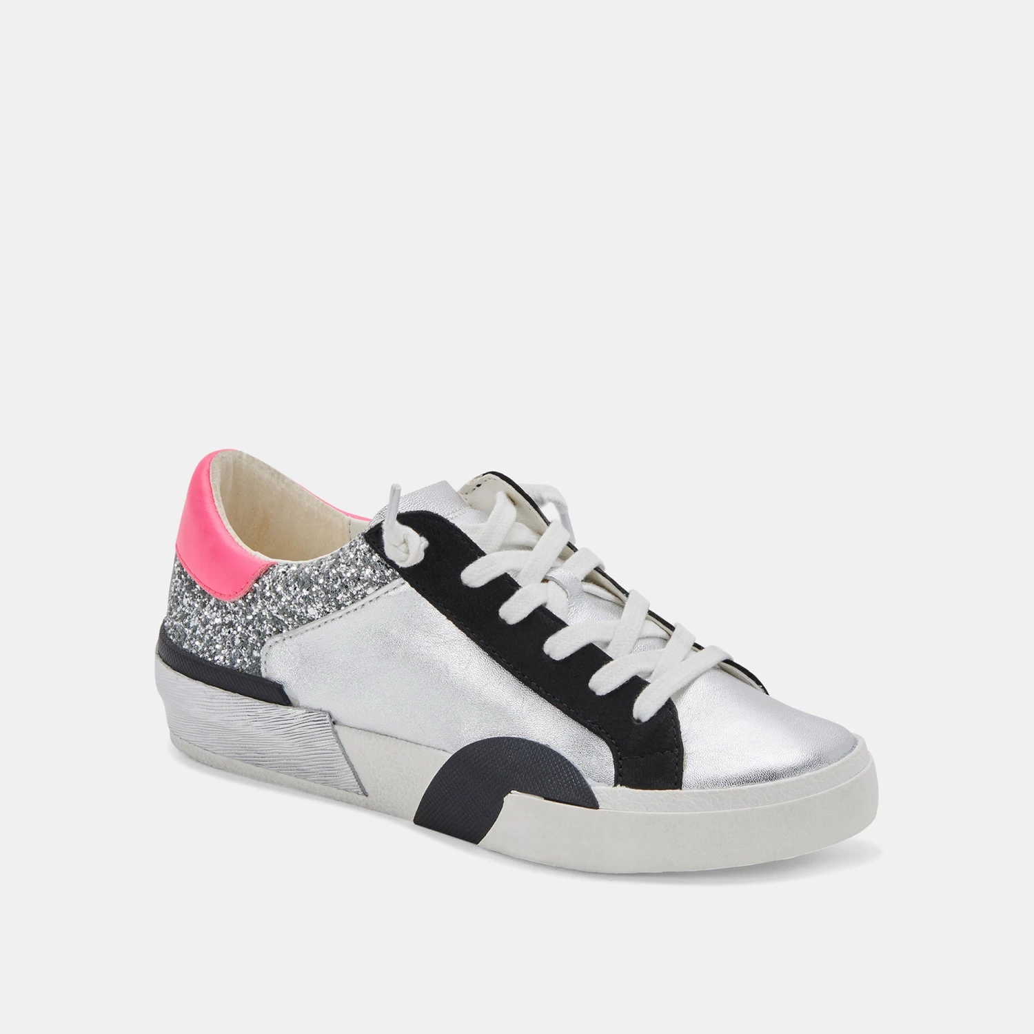 ZINA SNEAKERS DK SILVER LEATHER 3 ZINA SNEAKERS DK SILVER LEATHER - Image 3