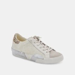Modish Shoe -Modish Shoe DOLCEVITA SNEAKERS ZINA OFFWHITEEMBOSSEDLEATHER 01