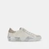 ZINA SNEAKERS OFF WHITE EMBOSSED LEATHER