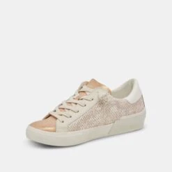Dolce Vita ZINA SNEAKERS SAND EMBOSSED LEATHER -Modish Shoe DOLCEVITA SNEAKERS ZINA SANDEMBOSSEDLEATHER 09