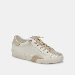 ZINA SNEAKERS WHITE GOLD LEATHER 13 ZINA SNEAKERS WHITE GOLD LEATHER -Modish Shoe DOLCEVITA SNEAKERS ZINA WHITE GOLDLEATHER 01