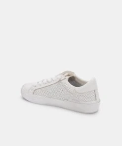 ZINA SNEAKERS WHITE PERFORATED LEATHER -Modish Shoe DOLCEVITA SNEAKERS ZINA WHITE PERFORATED LEATHER INSTEP BACK preview maxWidth 2000 maxHeight 2000