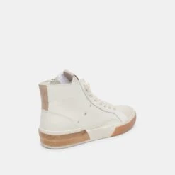 Dolce Vita ZOHARA SNEAKERS WHITE TAN LEATHER -Modish Shoe DOLCEVITA SNEAKERS ZOHARA WHITETANLEATHER 03