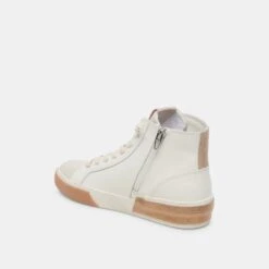 Dolce Vita ZOHARA SNEAKERS WHITE TAN LEATHER -Modish Shoe DOLCEVITA SNEAKERS ZOHARA WHITETANLEATHER 09